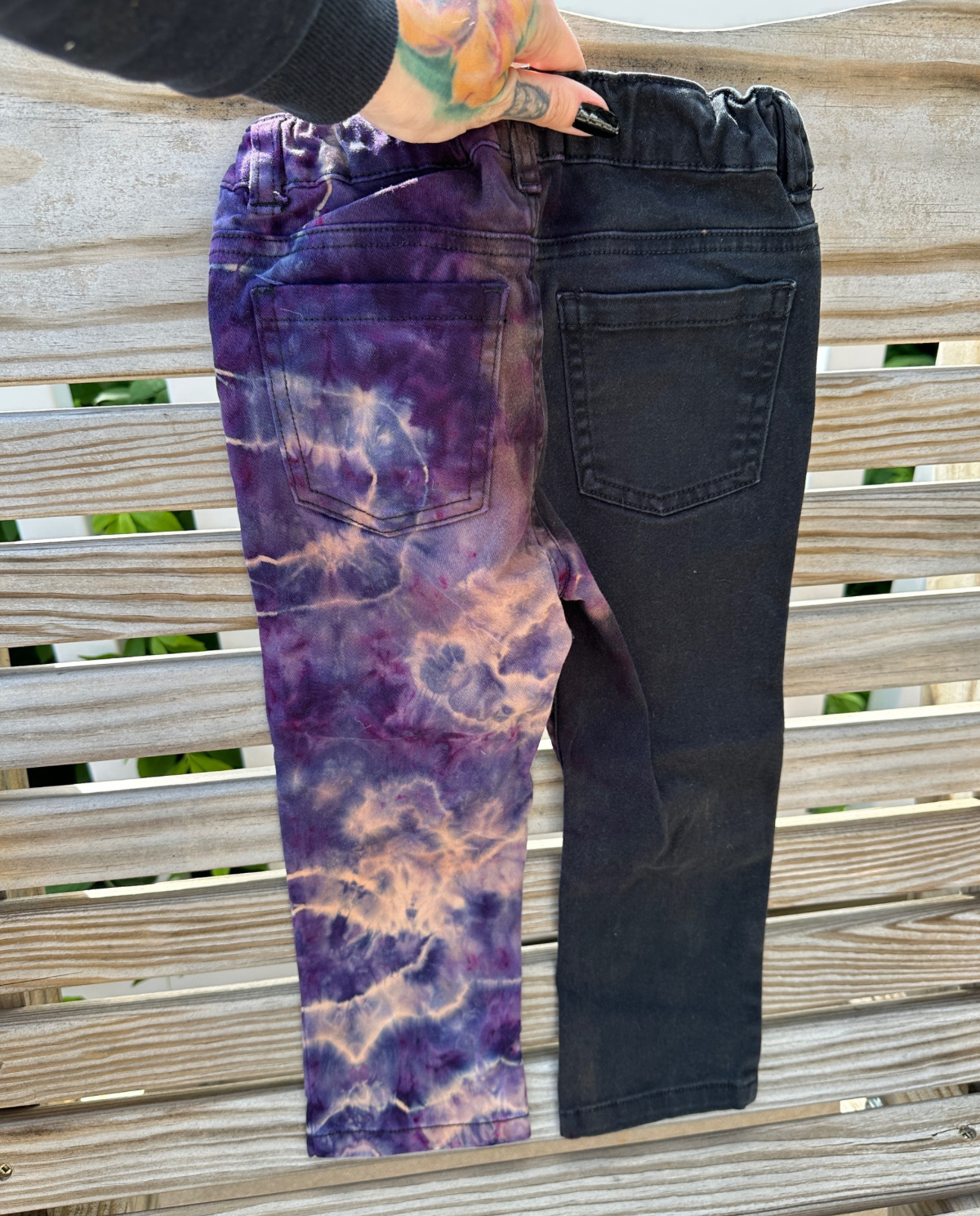 OOAK | Purple Two Tone Geode Jeans | Size 3T