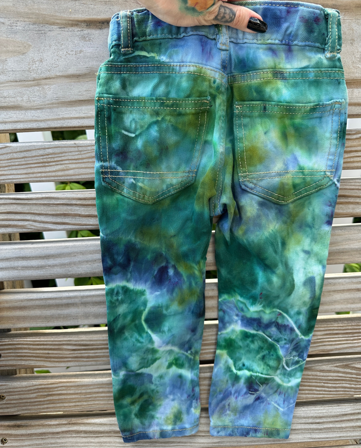 OOAK | Mermaid Geode Jeans | Size 2T