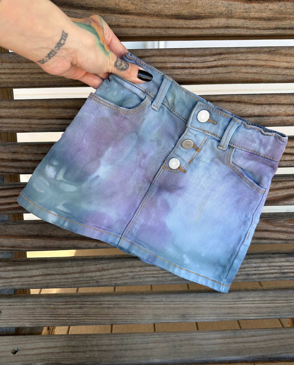 OOAK | Watercolor Timber Wolf Skirt | Size 2T