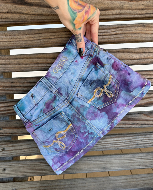 OOAK | Purple Watercolor Skirt | Size 5T