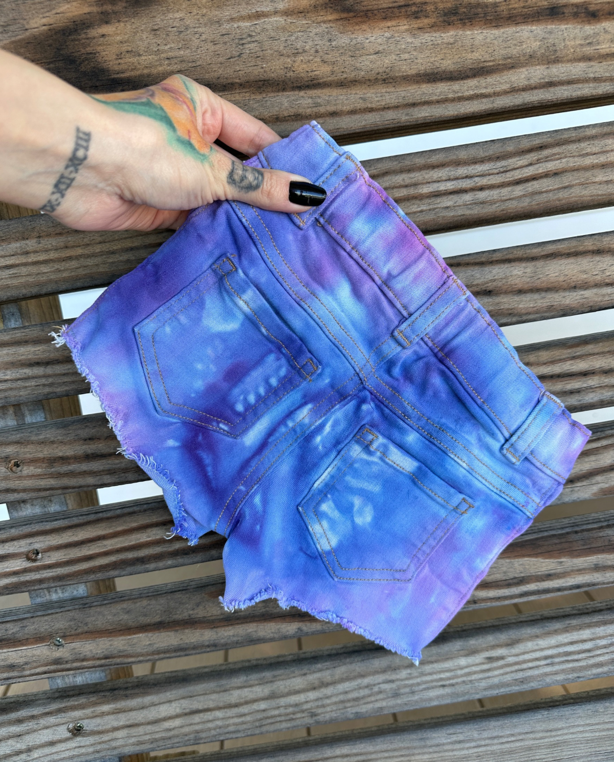 OOAK | Water Color Purple Shorts | Size 3T