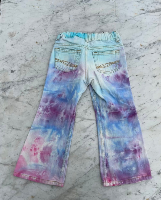 OOAK | Vintage Cotton Candy Water Color Jeans | Size 4 1/2 Plus