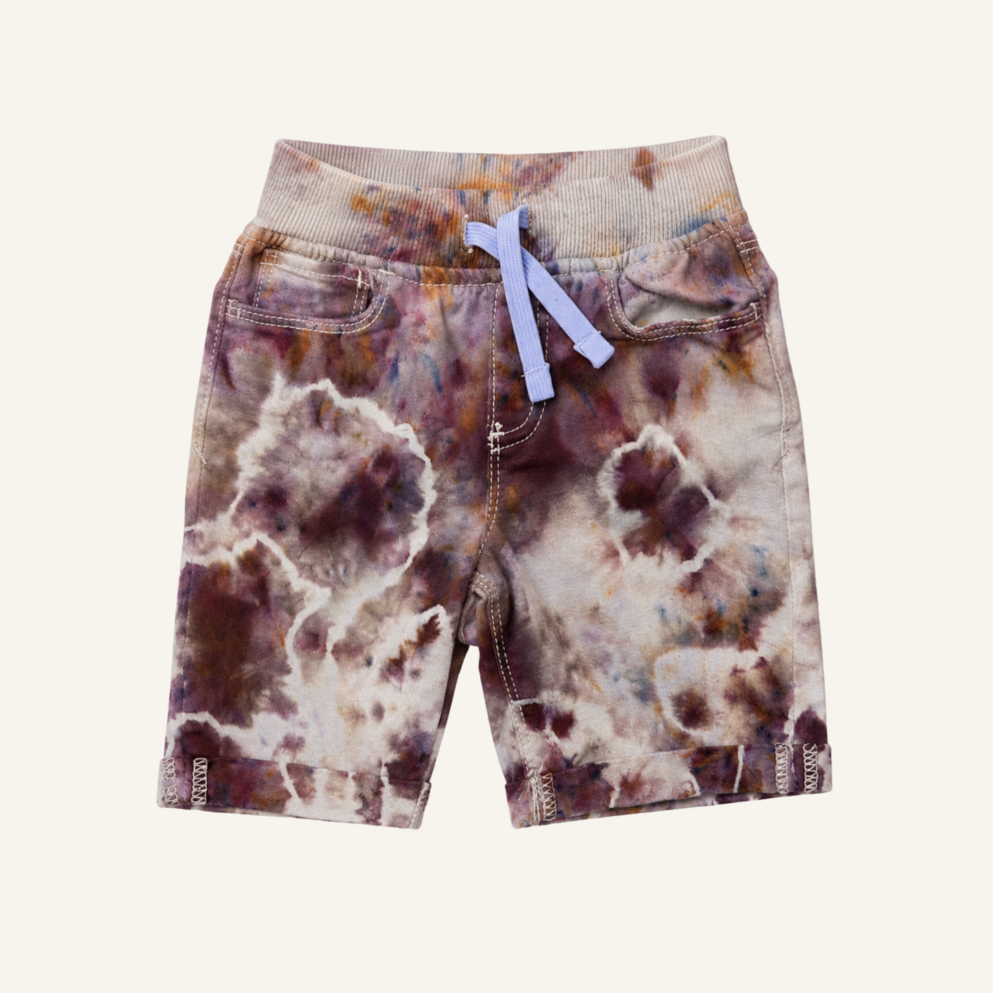 Reworked | Khaki Geode Shorts - 4T