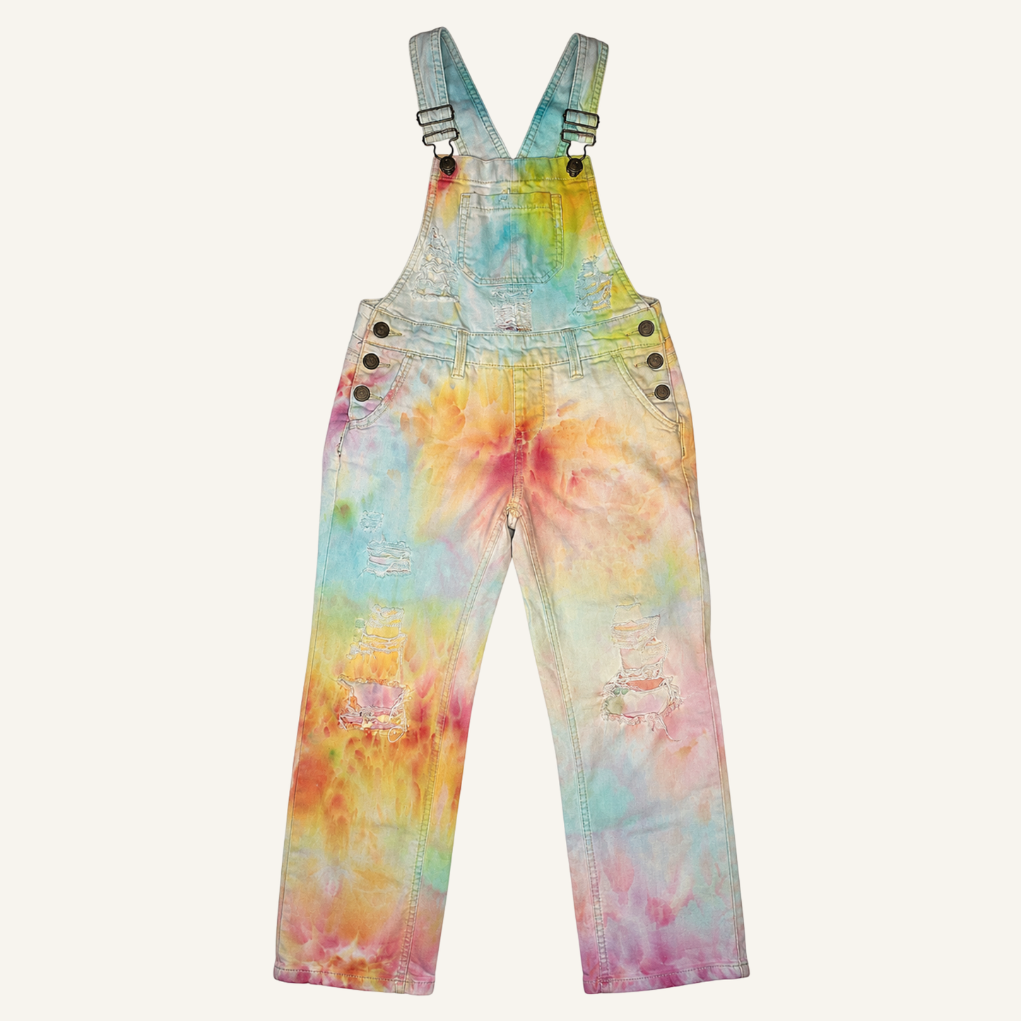 Daydream Reworked Rainbow Overalls | Size 7