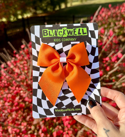 Team Spirit | Team Orange Grosgrain Aurora Bows