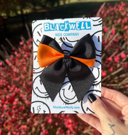 Team Spirit | Team Orange Grosgrain Aurora Bows
