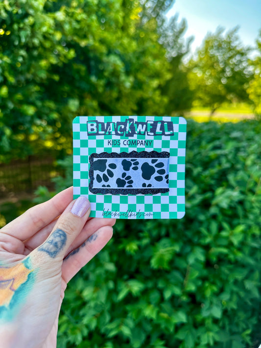 Team Spirit | Scallop Glitter Paw Print Snap