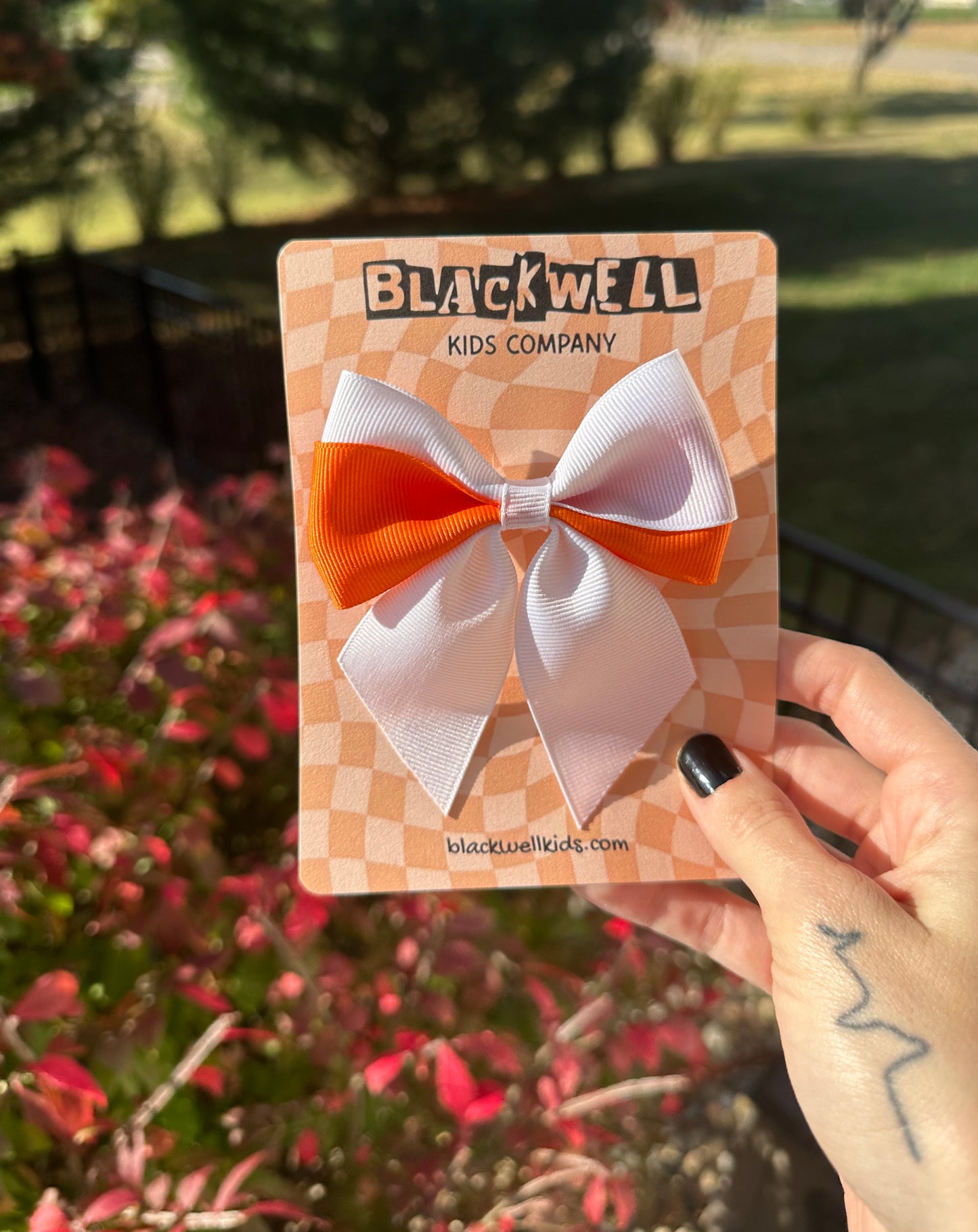 Team Spirit | Team Orange Grosgrain Aurora Bows
