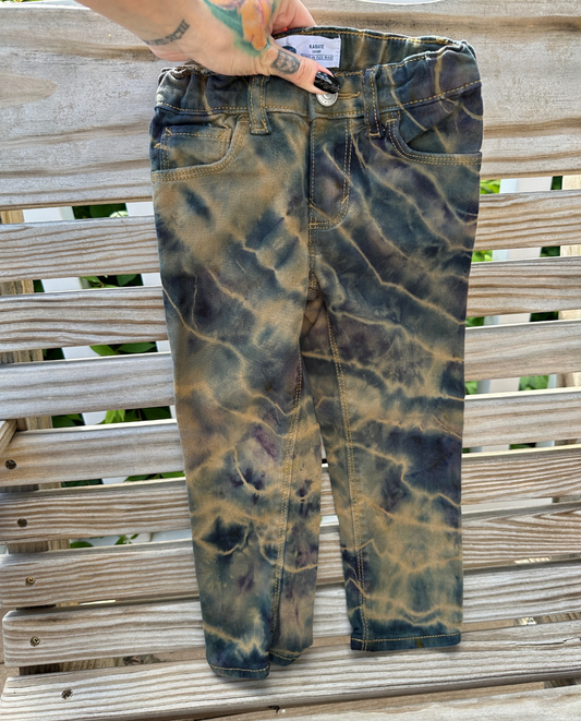 OOAK | Brown Geode Jeans | Size 3T