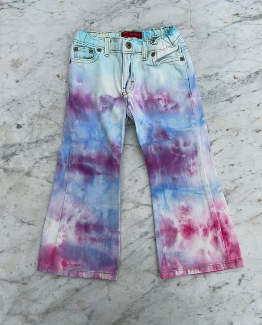 OOAK | Vintage Cotton Candy Water Color Jeans | Size 4 1/2 Plus