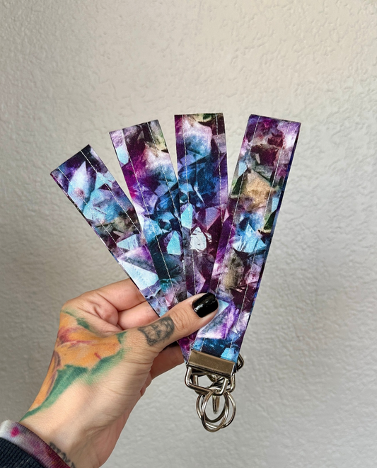LR | Purple Crystal Wristlet