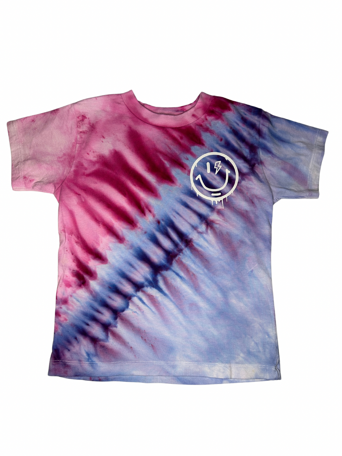 LR | Diagonal Cotton Candy Smiley | Size 4T