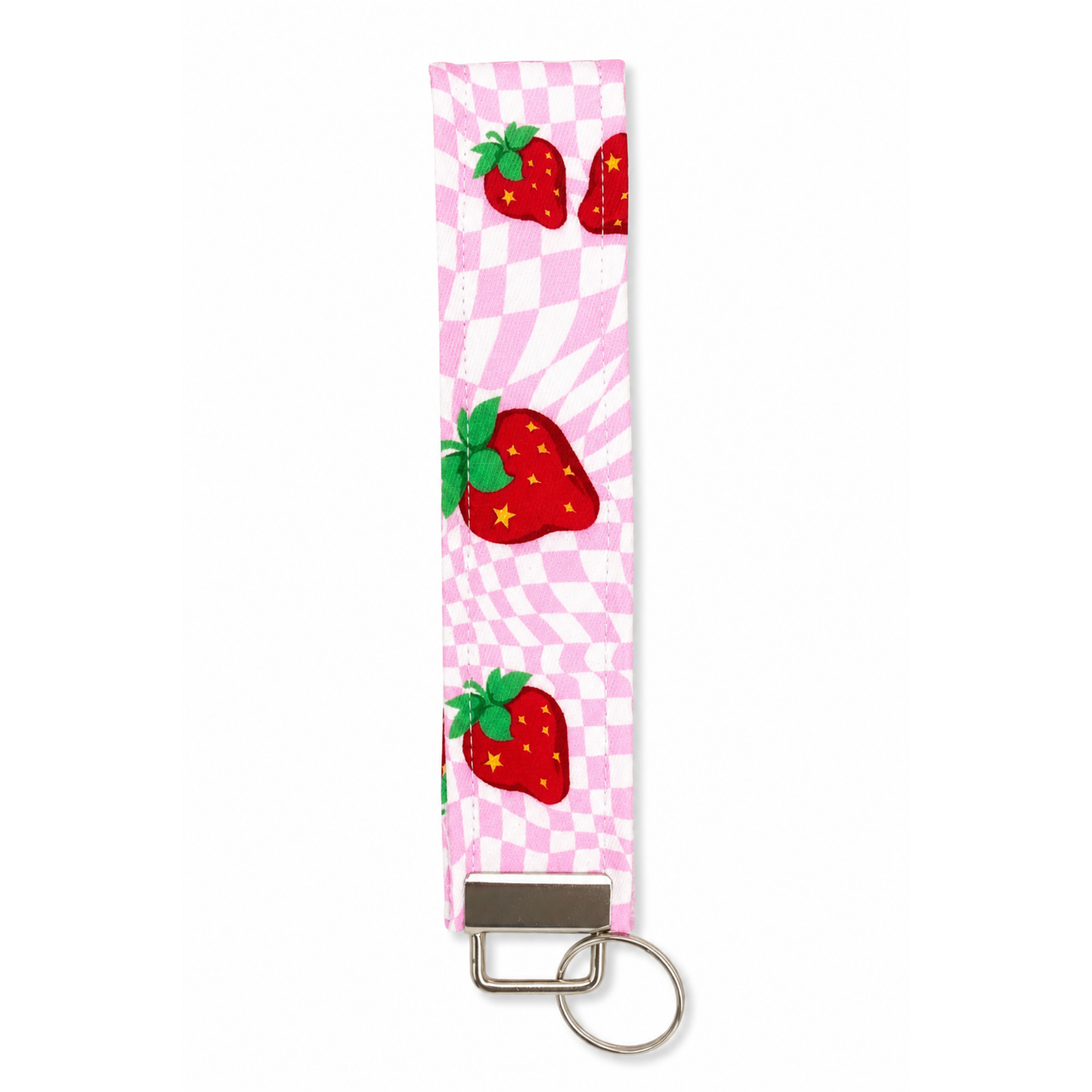 Limited Static | Strawberry Checks Wristlet