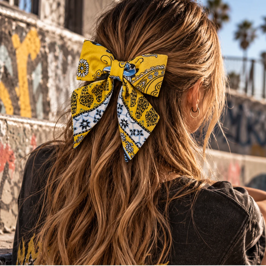 Yellow Paisley Aurora Bow