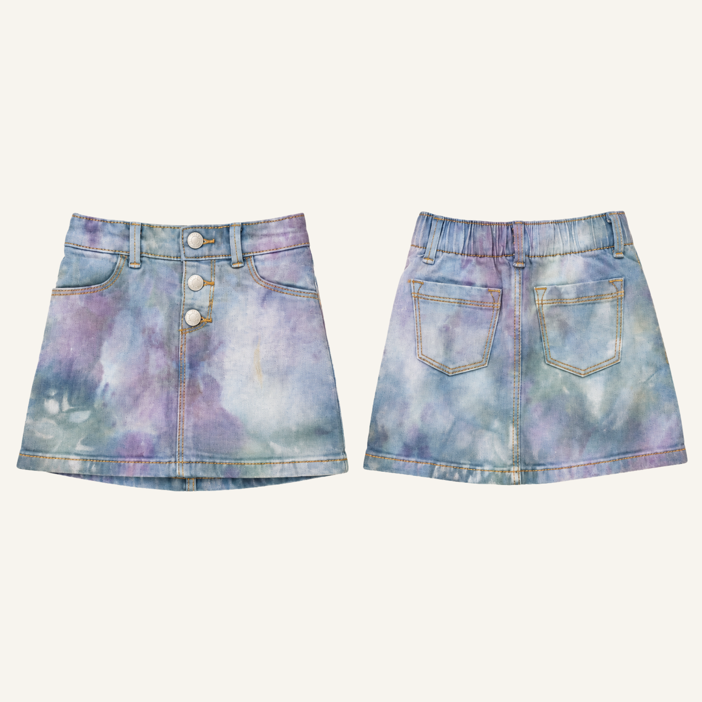 Reworked | Moon Wash Denim Skirt - 2T
