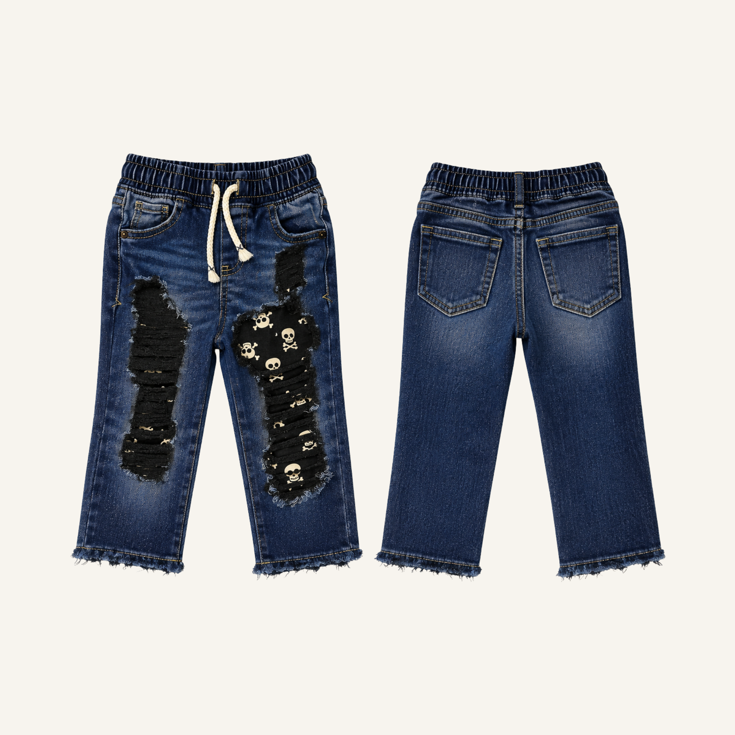 Reworked | Blackout Bones Jeans- 2T