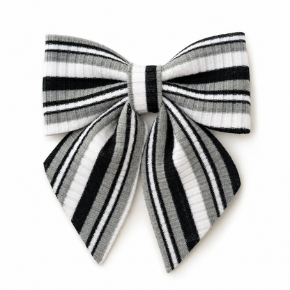 Limited Static| Monochrome Stripes Aurora Bow