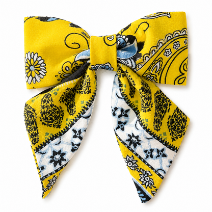Limited Static | Yellow Paisley Aurora Bow