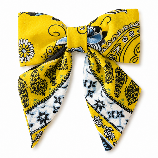 Limited Static | Yellow Paisley Aurora Bow