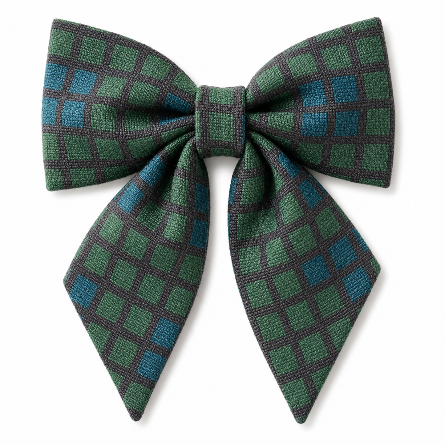 Limited Static | Dark Green Plaid Aurora Bow