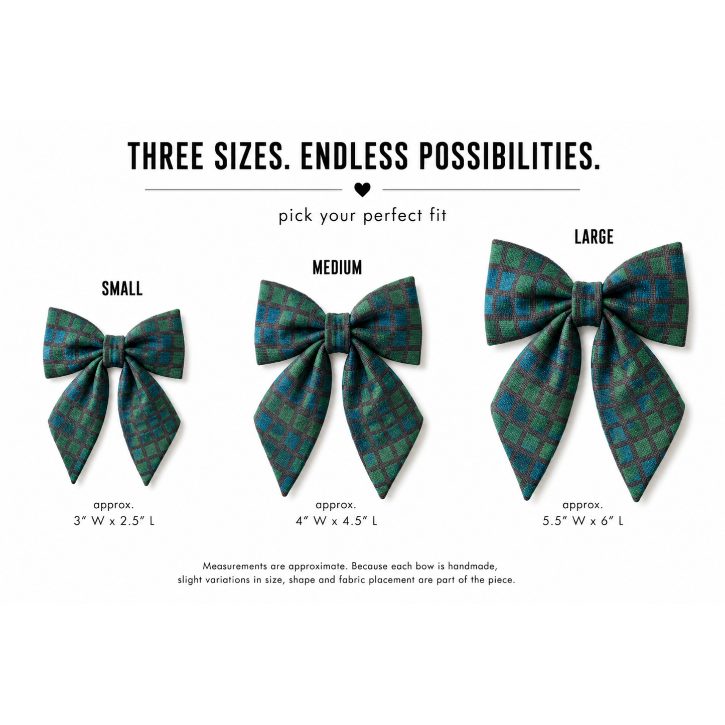 Limited Static | Dark Green Plaid Aurora Bow