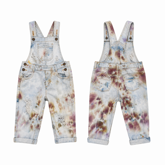 Watercolor Reworked Overalls | 2T