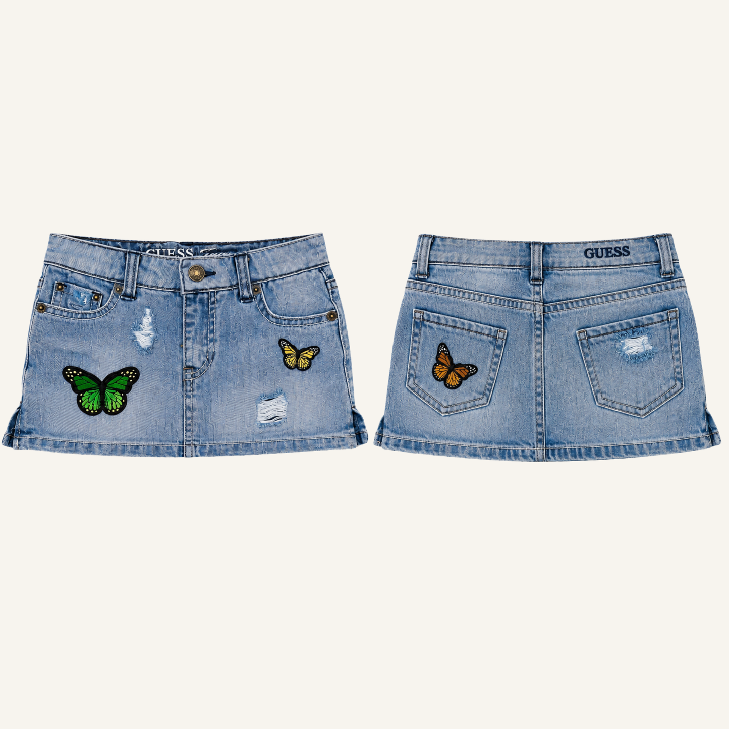 Reworked |Flutter Denim Skirt - 3T